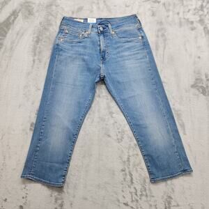 NEW Levi's Premium 505 Cool Cropped Jeans Mens W28 Stretch Denim Japan Exclusive